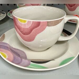 Adams, England Set of Six Florida Design Cups and Saucers. Floral, Charming